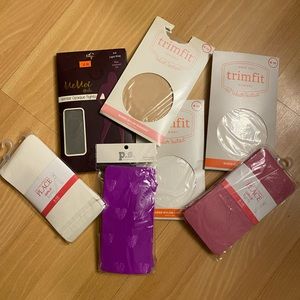 NWT~ GIRLS Hosiery Tights (Different Color Bundle) 7 Pieces, Sizes: 8-10 + 1 6-8